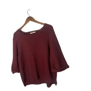 Jane‎ Morris sz Medium burgundy pop over sweater womens